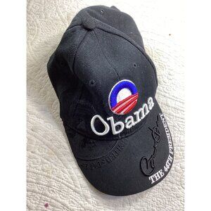 Obama 44th President Embroidered Black Baseball Cap Adjustable Hat *City Hunter